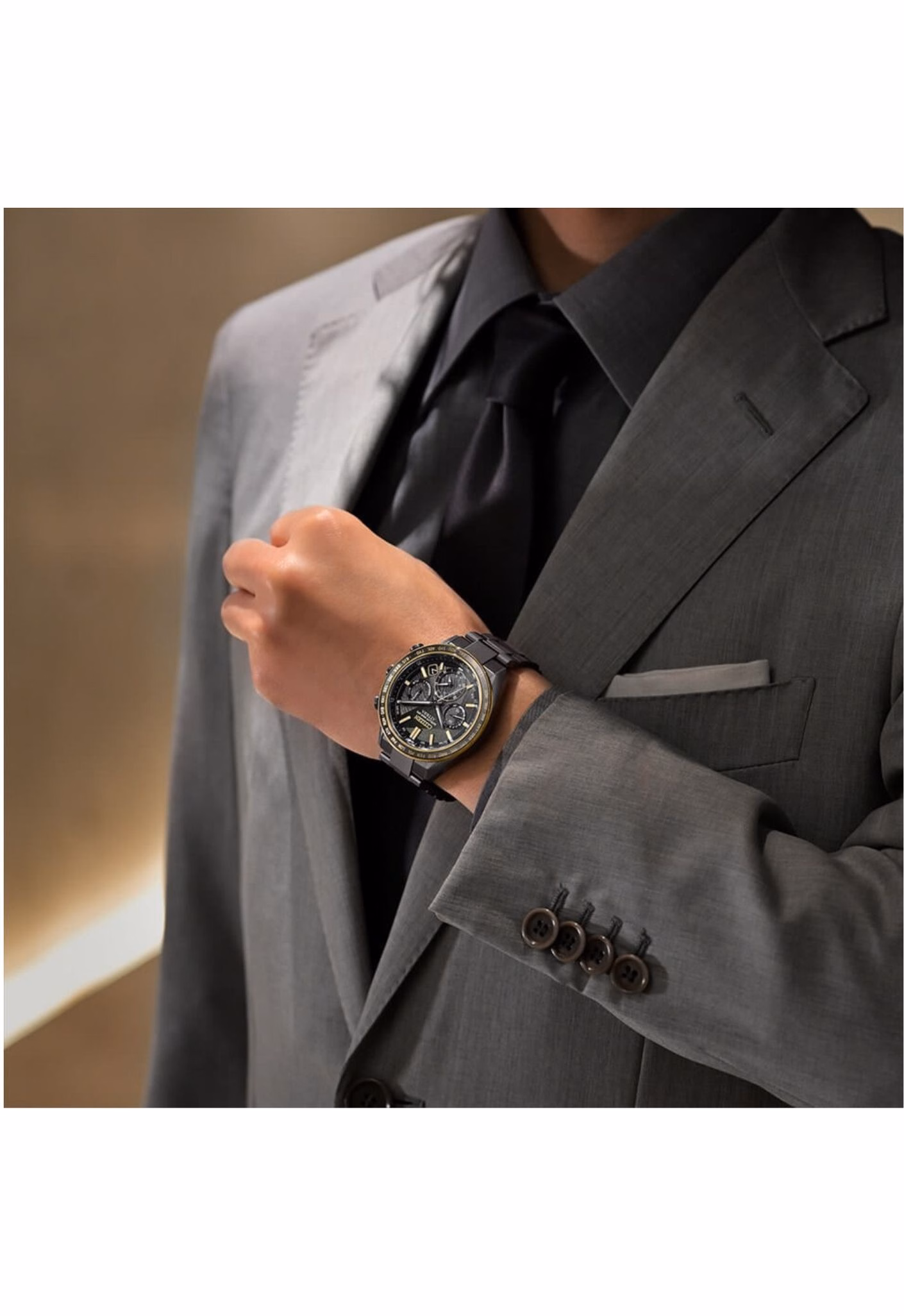 CITIZEN 星辰 ATTESA 限量 闇影之光 LIGHT IN BLACK 光動能 鈦輕量 GPS 男錶 CC4078-51E：圖片 6